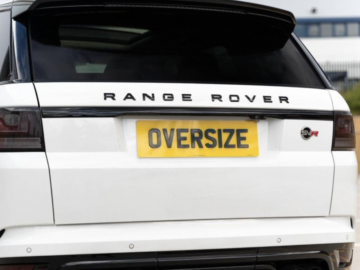 JLR and Vehicles with Oversized Rear Number Plates