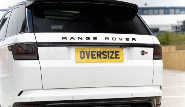 JLR and Vehicles with Oversized Rear Number Plates